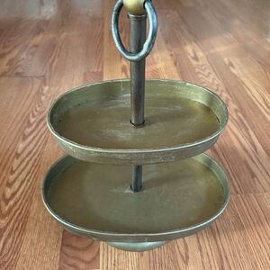 VGUC Two Tiered Brass Tray